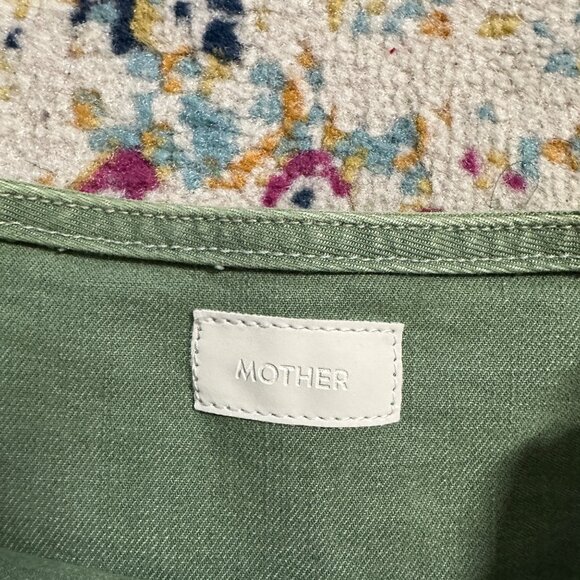 Mother The Ruffle Tiered Mini Skirt Loden Frost Womens Size 25 Side Zip Stretch - Picture 6 of 10